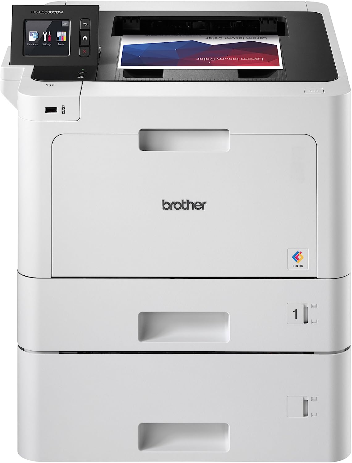 230816082320137_1 Brother Business Color Laser Printer, HL-L8360CDWT, Wireless Networking, Automatic Duplex /Mobile/ Cloud Printing, Dash Replenishment Ready - Image 1